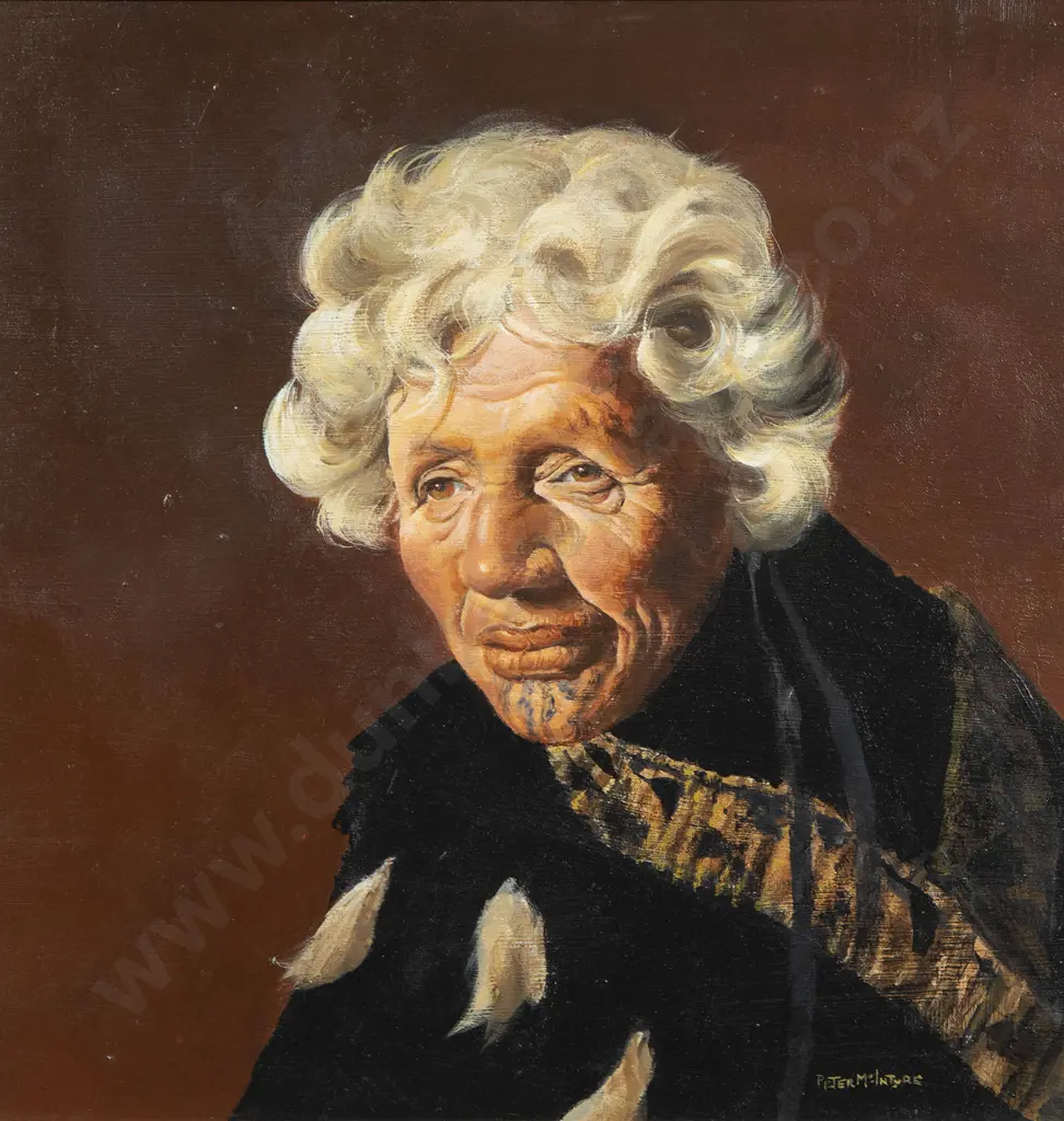 Peter McIntyre (1910 - 1995) - Portrait of a Māori Woman - Urewera Image 1++