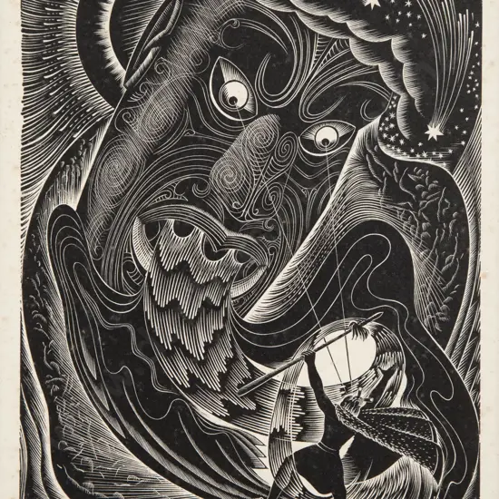 E. Mervyn Taylor (1906 - 1964) - Magical Wooden Head (Polynesian Legend)