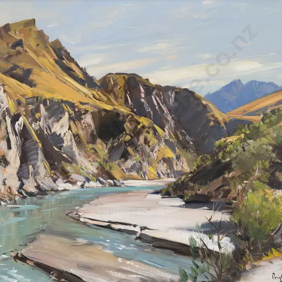 Douglas Badcock (1922-2009) - Shotover River Skippers Canyon