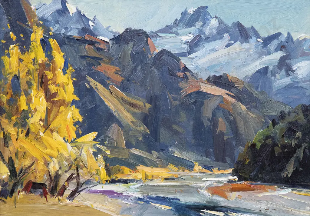 John Badcock (b 1952) - Shotover River Skippers Canyon Image 1++
