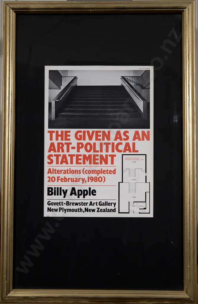 Billy Apple Exhibition Poster - Govett-Brewster Art Gallery Image 1++