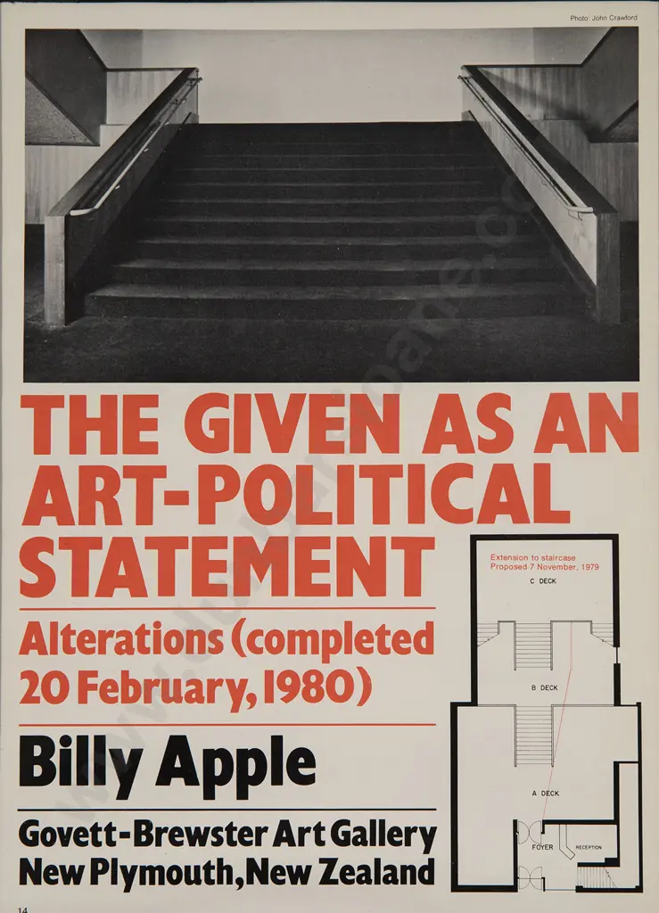 Billy Apple Exhibition Poster - Govett-Brewster Art Gallery Image 1++