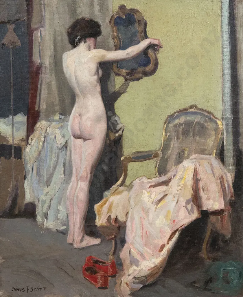 James F Scott (1877-1932) - The Red Slippers Image 1++