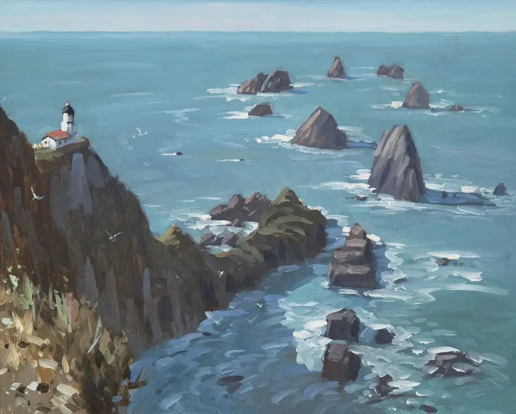 Peter Beadle (1933-2021) - Nugget Point Lighthouse Image 1++