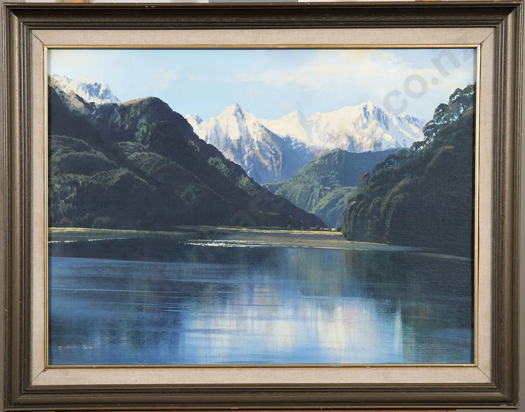 Graham Brinsley (b 1963) - Mount Haast and Haast River Image 1++