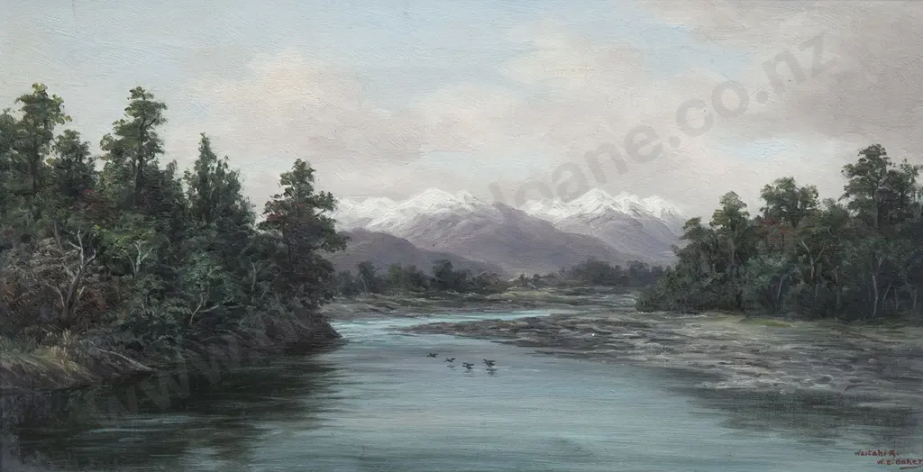 W G Baker (1864-1929) - Waitahi River Image 1++