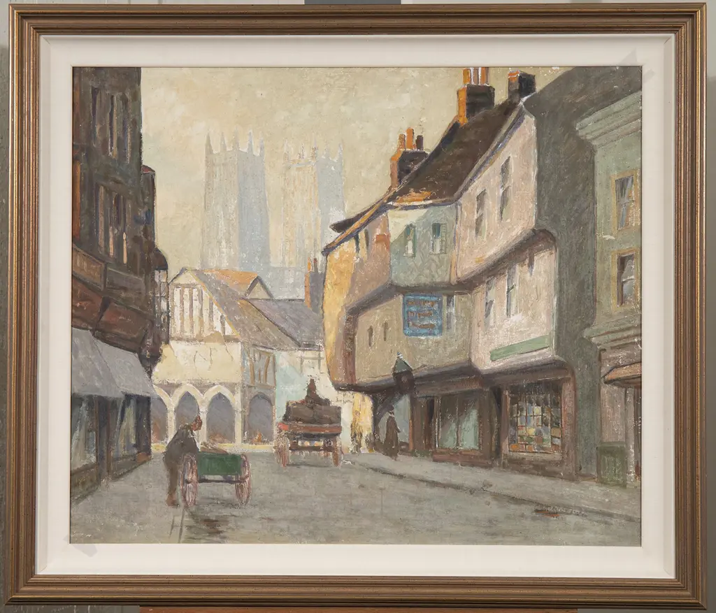 John Weeks (1888-1965) - View up Low Petergate York Image 1++