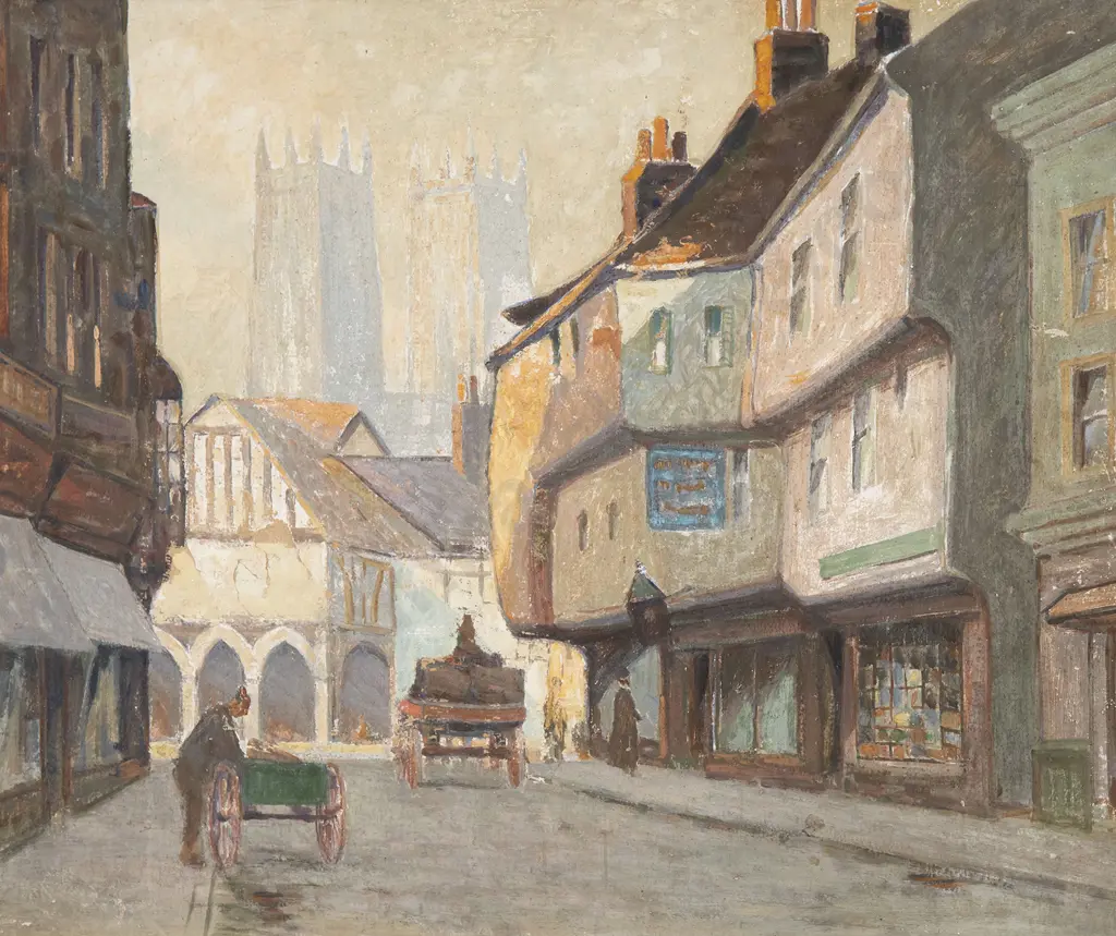 John Weeks (1888-1965) - View up Low Petergate York Image 1++