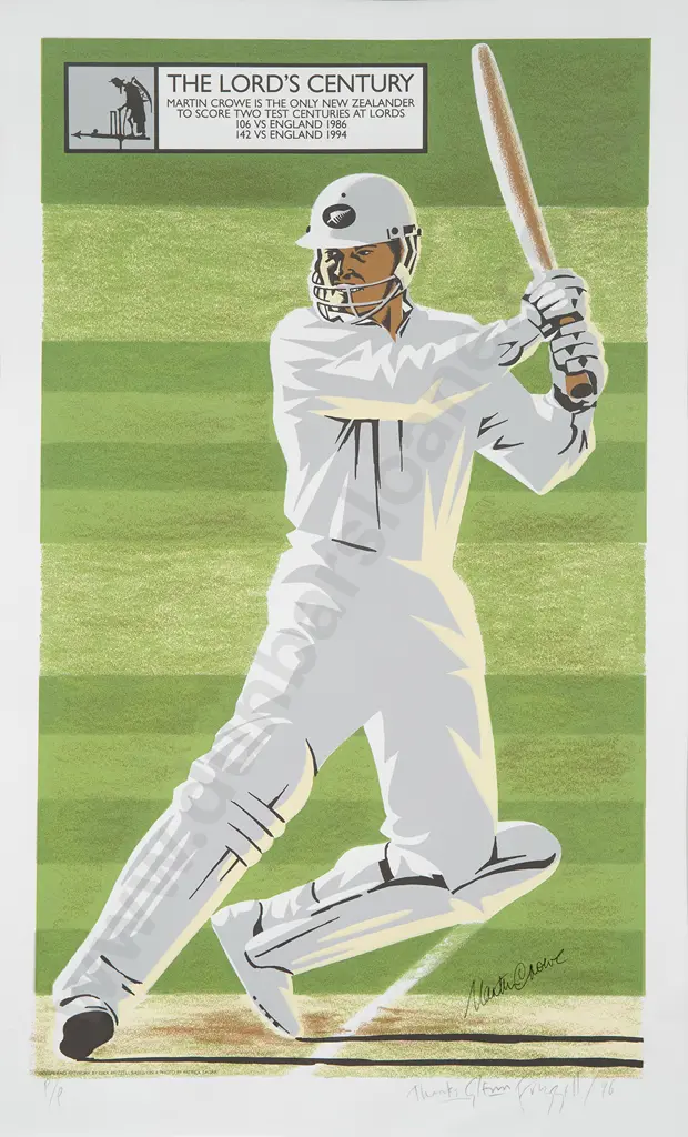 Dick Frizzell (b 1943) - Martin Crowe Image 1++