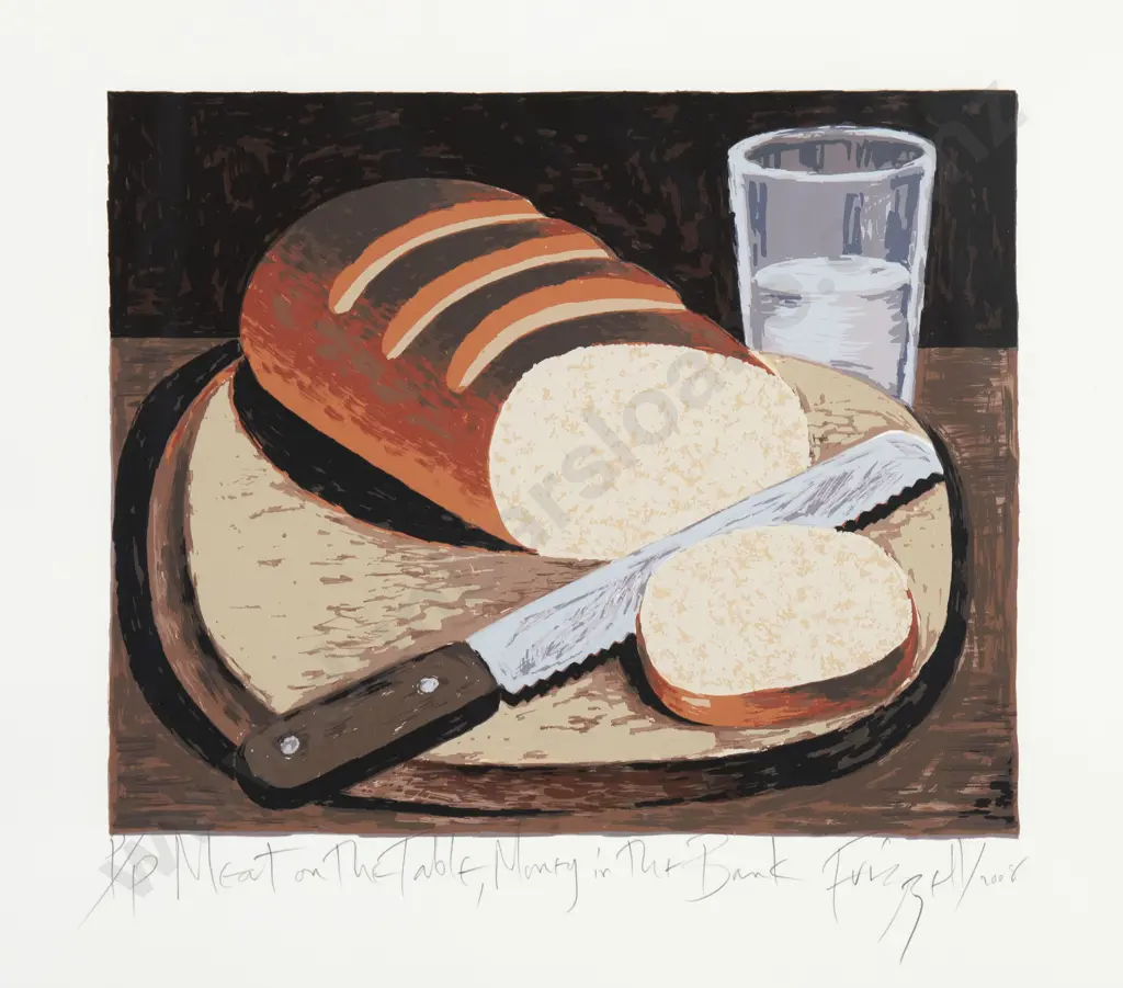 Dick Frizzell (b 1943) - Meat on the Table Image 1++