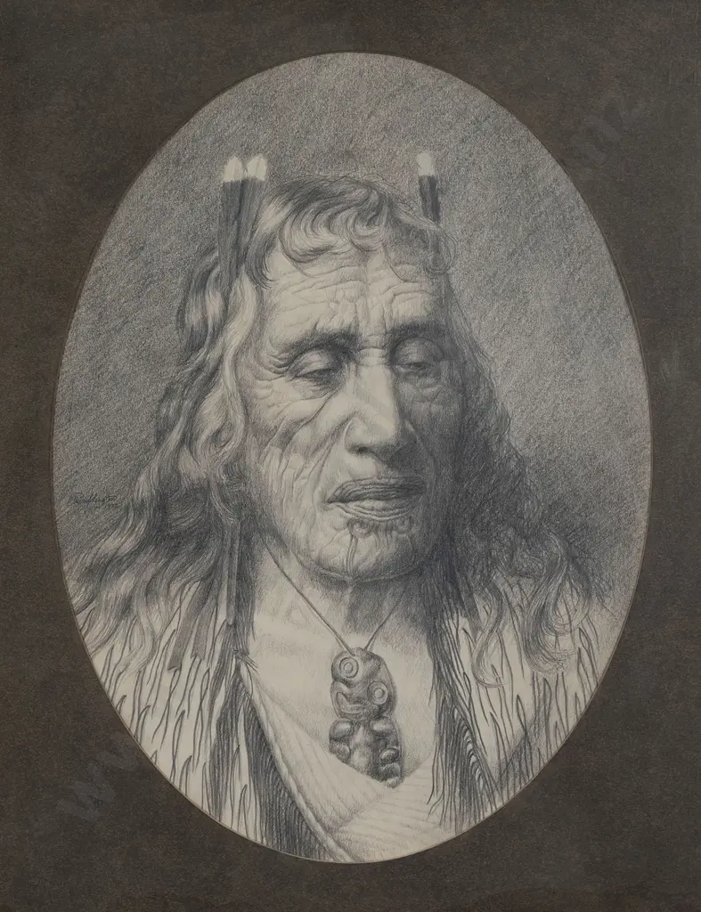 Phillip Waddington - Portrait of Maori Chief Image 1++