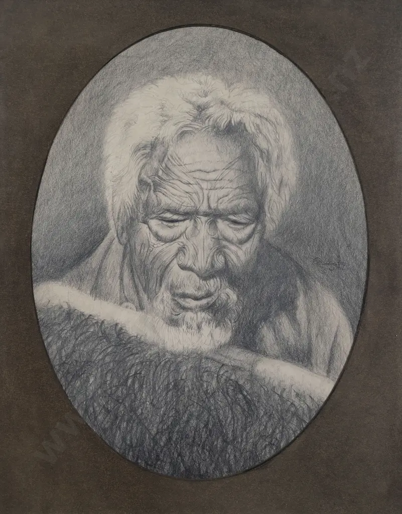 Phillip Waddington - Portrait of Maori Chief Image 1++