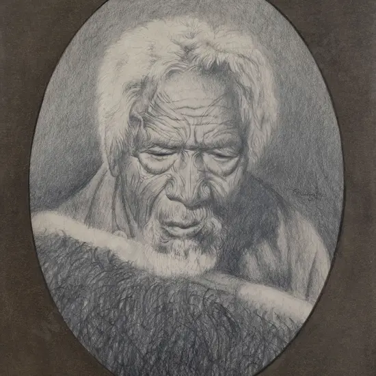 Phillip Waddington - Portrait of Maori Chief