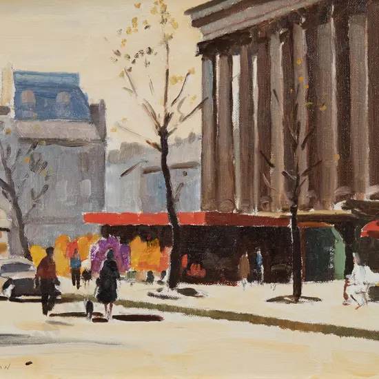 R. Browning Watson (1911-2002) - Flower Market (Madeleine) Paris