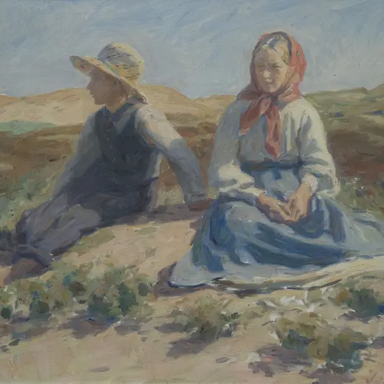 Gad Frederik Clement (Danish 1867 - 1933) - Untitled Figures in Landscape
