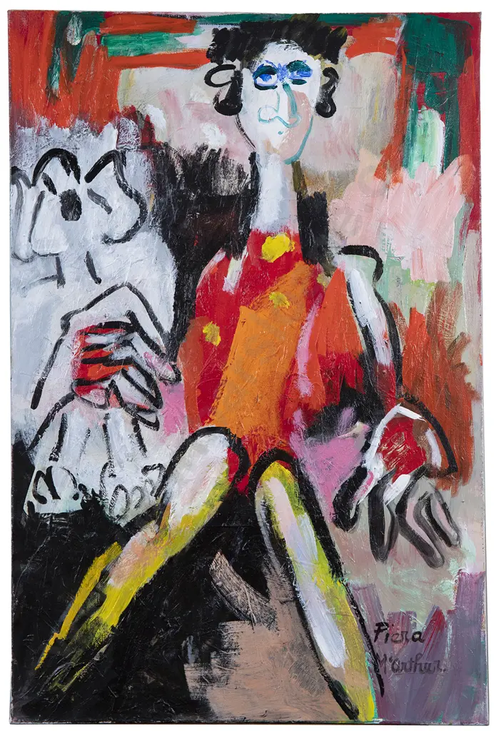 Piera McArthur (b 1929) - Portrait of the Artist Posing as an Artist Image 1++