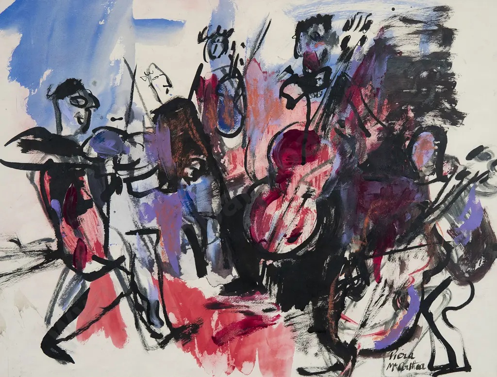 Piera McArthur (b 1929) - Untitled Musicians Image 1++