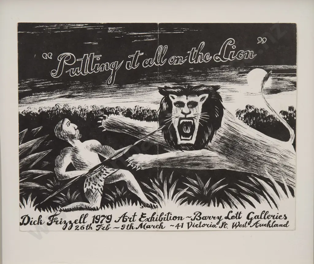 Dick Frizzell  - Putting it all on the Lion Image 1++