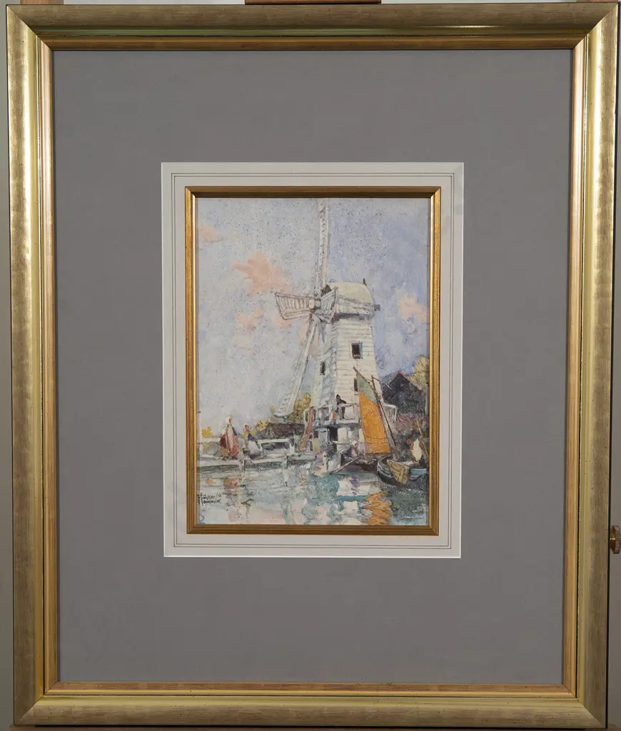Circle of Frances Hodgkins - Windmill Dordrecht Image 1++