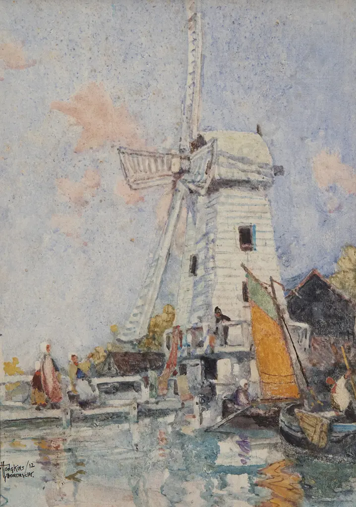 Circle of Frances Hodgkins - Windmill Dordrecht Image 1++