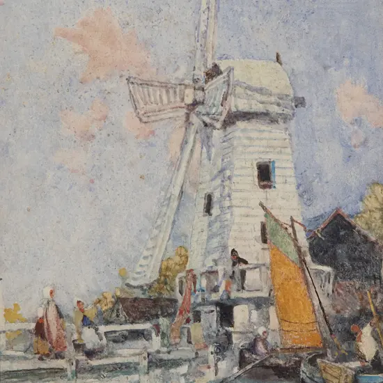 Circle of Frances Hodgkins - Windmill Dordrecht