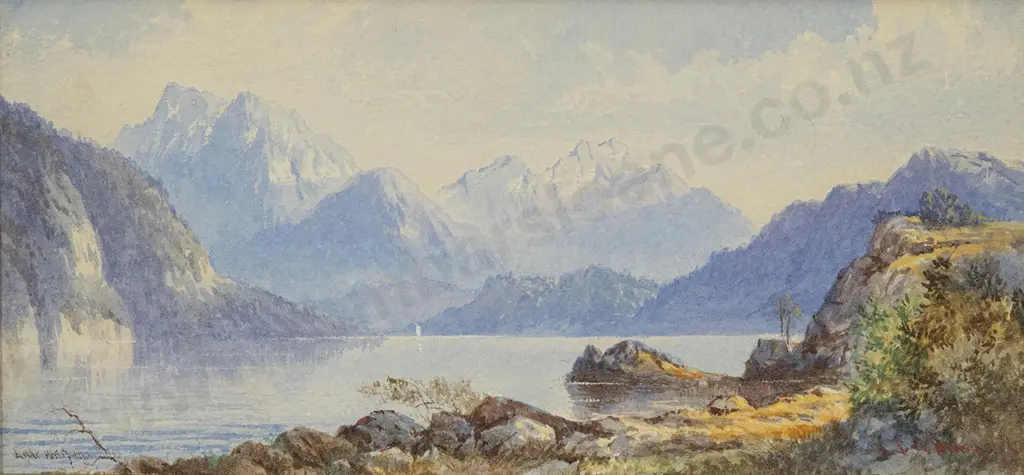 Laurence William Wilson (1850-1912) - Lake Wakatipu Image 1++