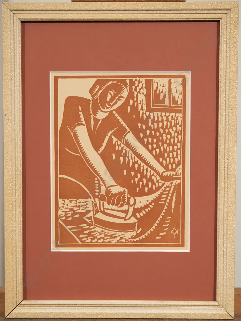 Adele Younghusband (1878 - 1969) - Girl Ironing Image 1++