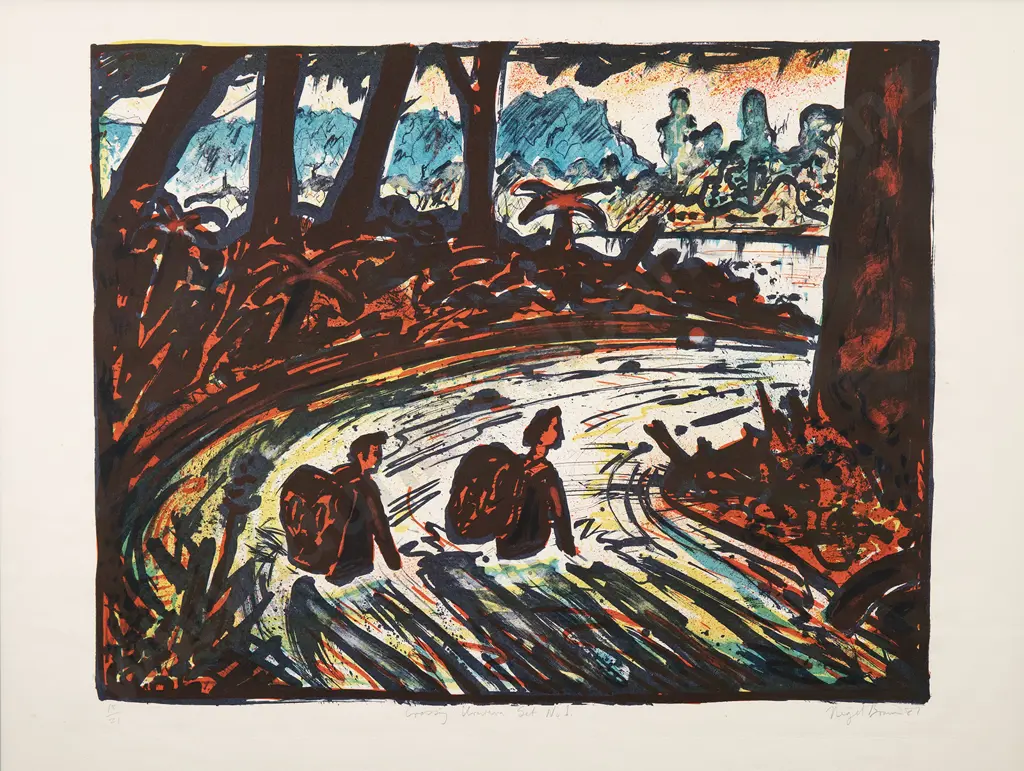 Nigel Brown (b 1949) - Crossing Urewera Set No. 1 Image 1++