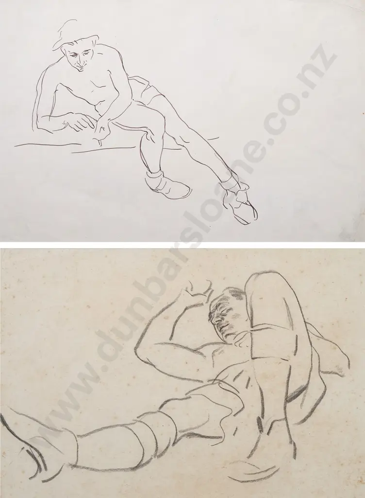 Russell Clark (1905-66) - Two Figurative Studies Image 1++