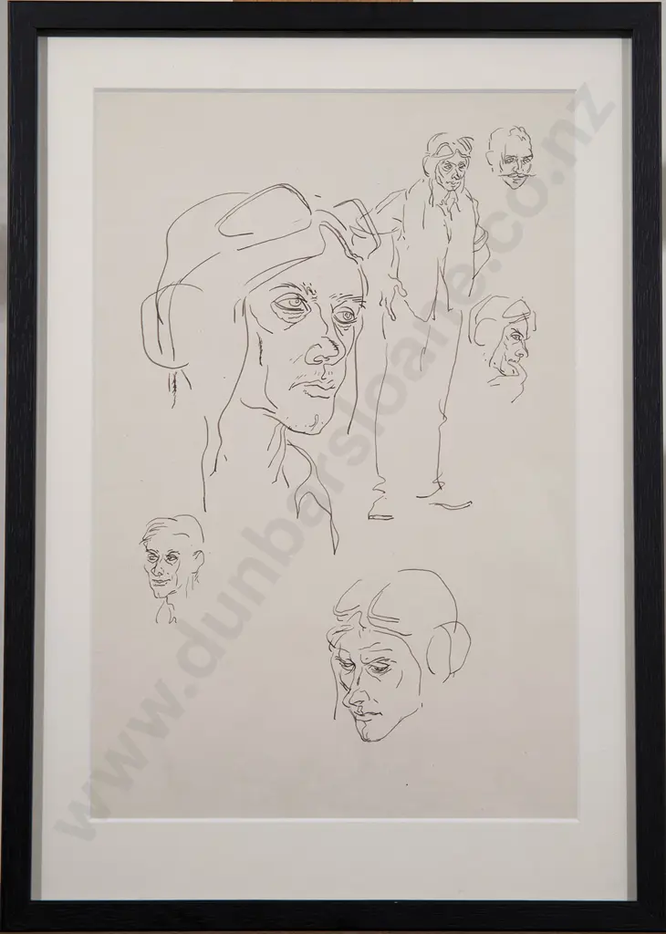 Russell Clark (1905-66) - Study of a Bomber Pilot Image 1++