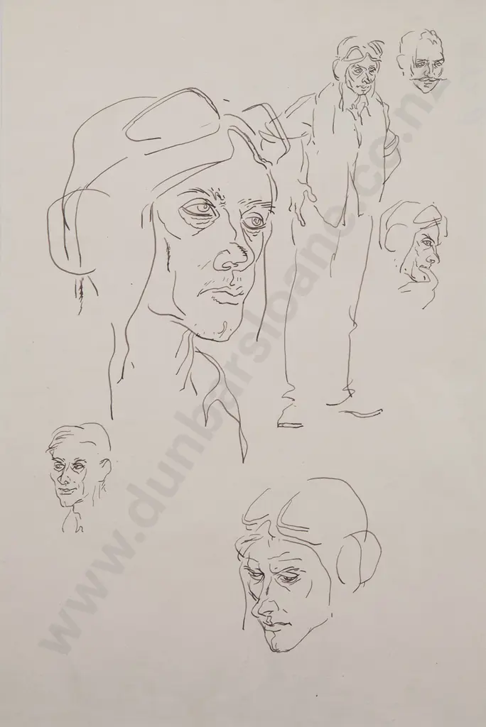 Russell Clark (1905-66) - Study of a Bomber Pilot Image 1++