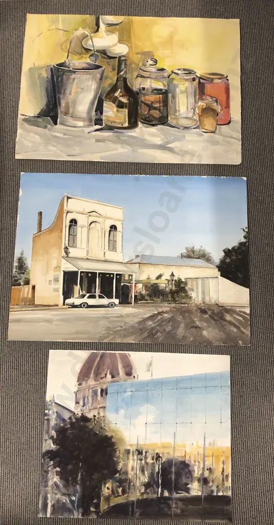 Les Finch - Three Unframed Works Image 1++