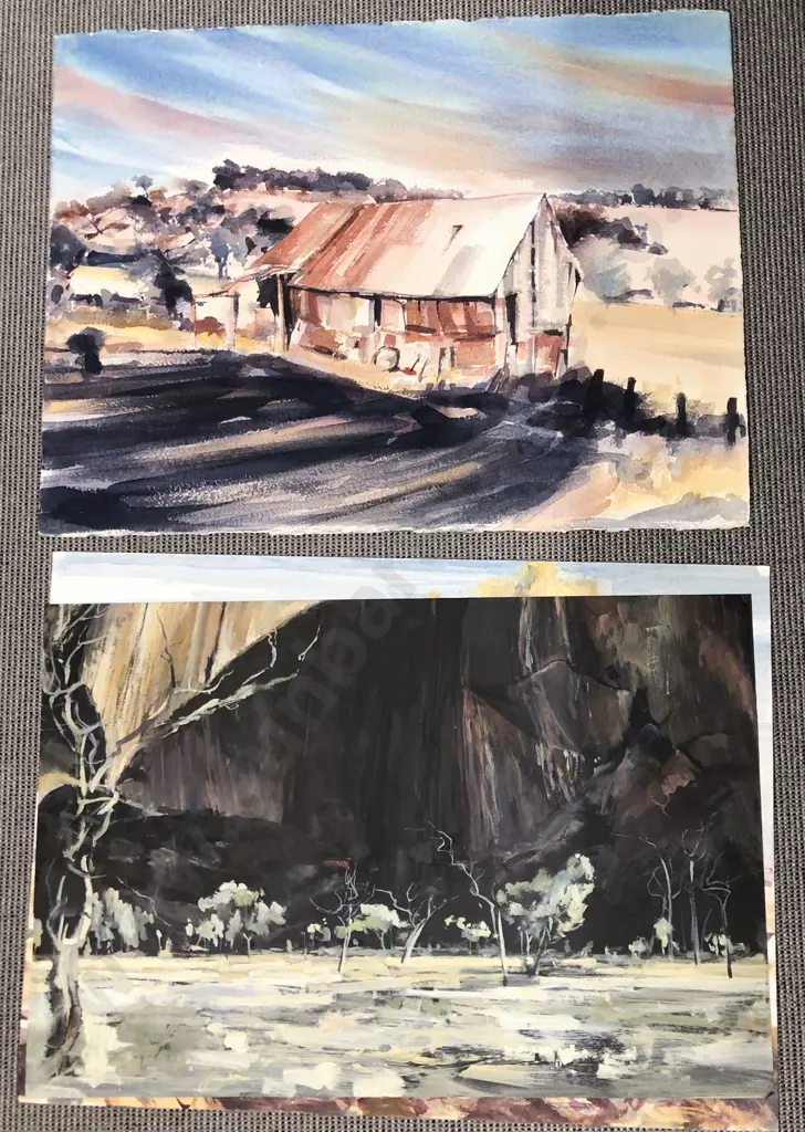 Les Finch - Three Unframed Works on Paper Image 1++