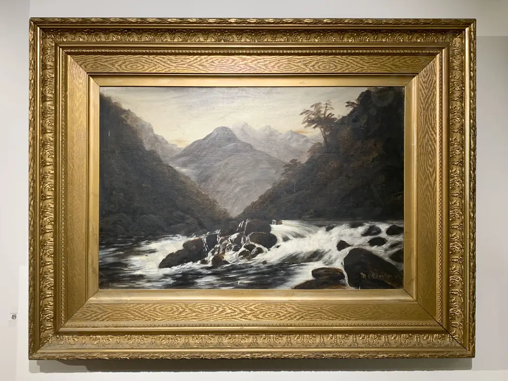 Gilt Framed Colonial Acrylic on Canvas Image 1++