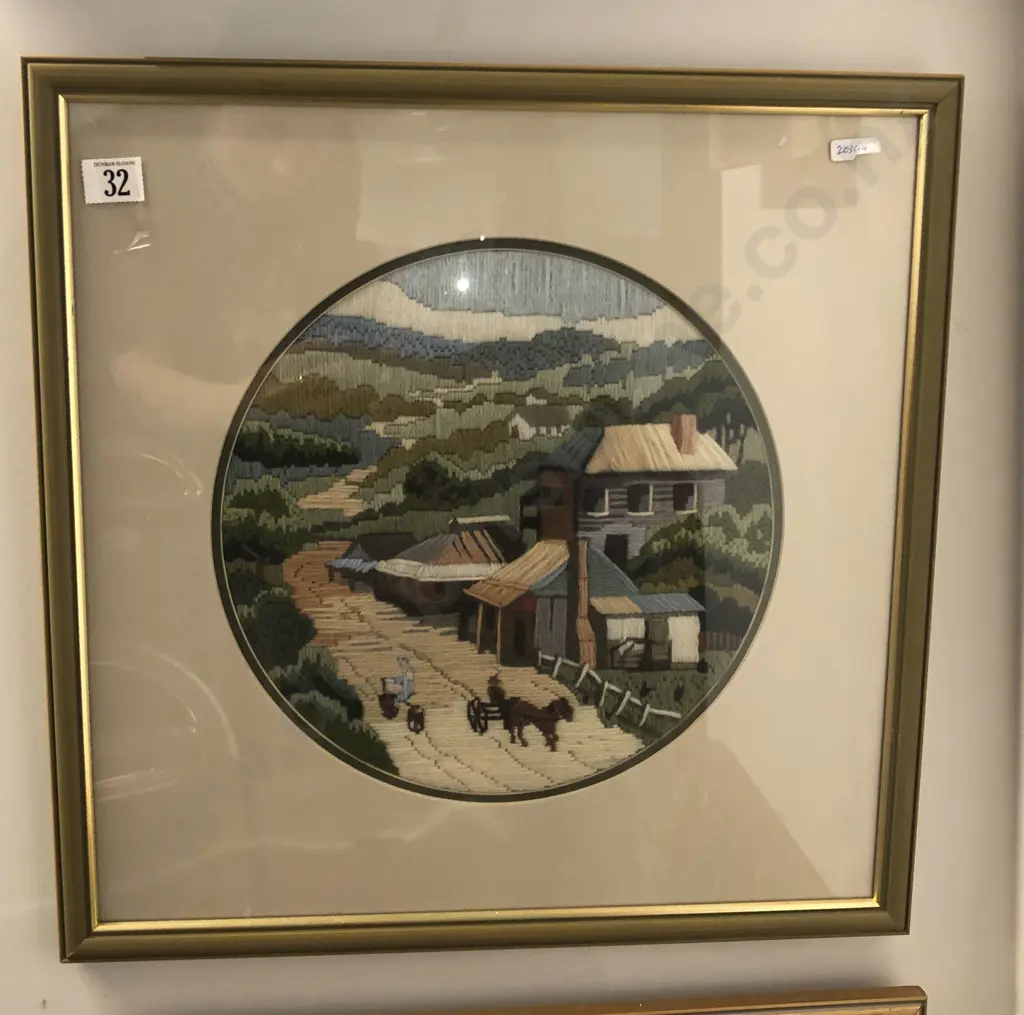 Circular Needlepoint Work Image 1++
