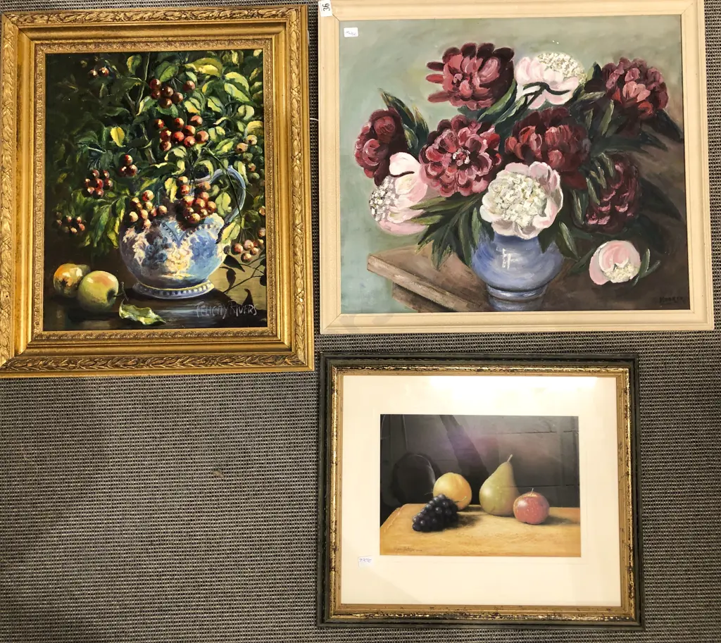 Three Assorted Framed Works Image 1++