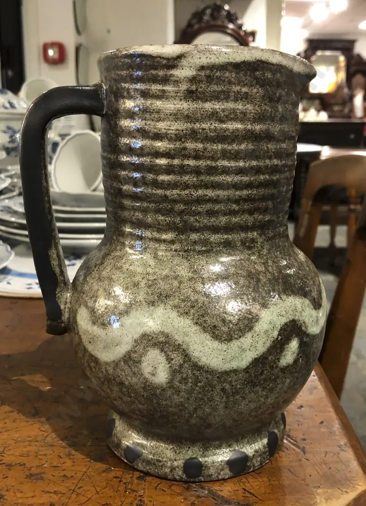 Four Assorted Artworks Together With Possible English Studio Ceramic Jug Image 1++