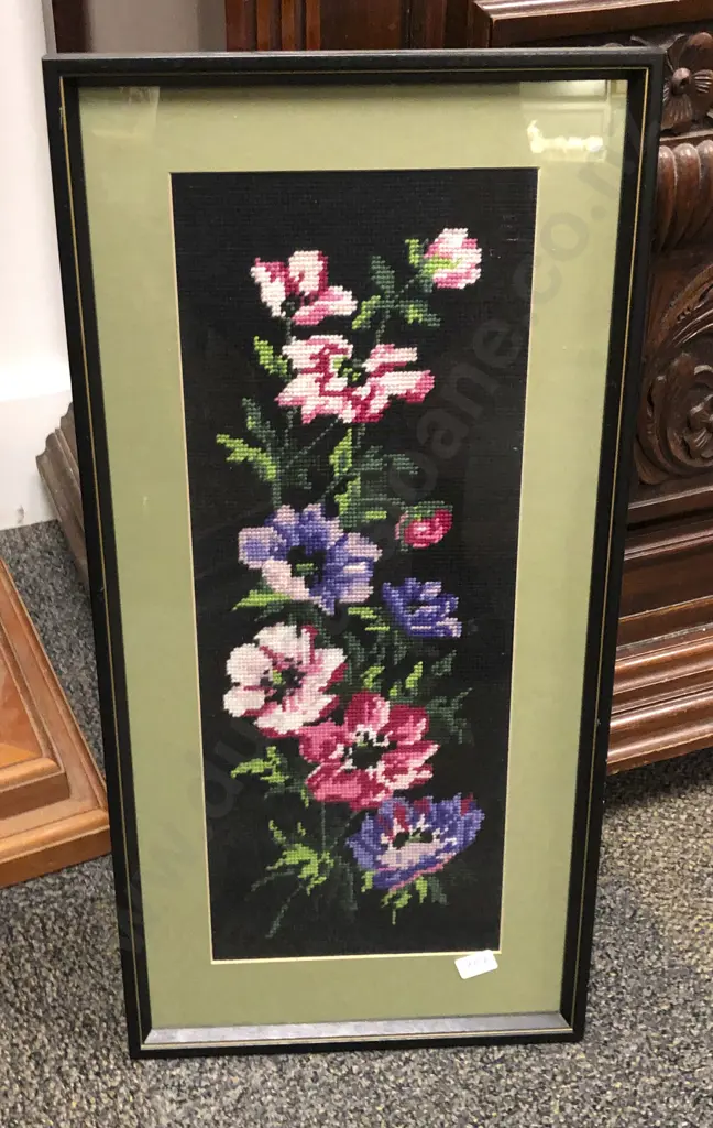 Ecclesiastical Wall Hanging with Assorted Framed Cross Stitch Works Image 1++