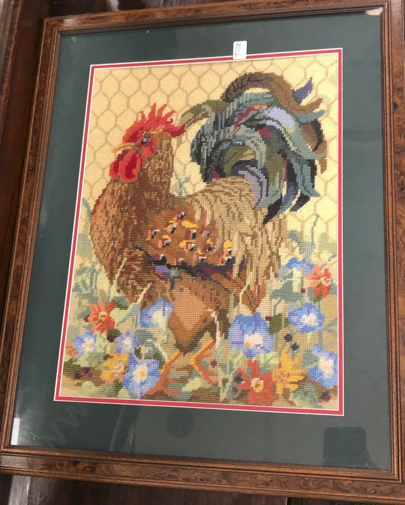 Ecclesiastical Wall Hanging with Assorted Framed Cross Stitch Works Image 1++