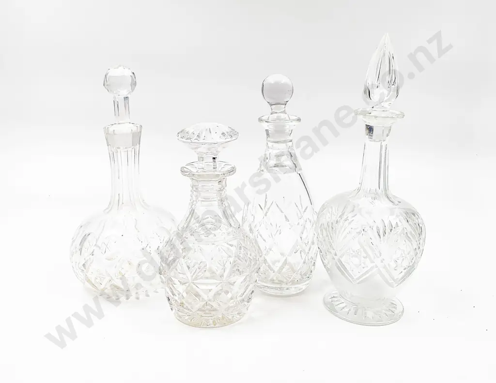 Two Small Stuart Crystal Decanters and Two Other Small Decanters Image 1++