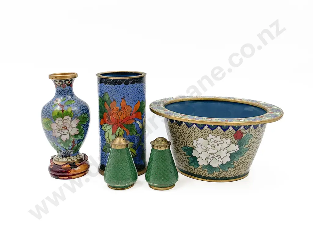 Five Pieces of Assorted Cloisonné Image 1++