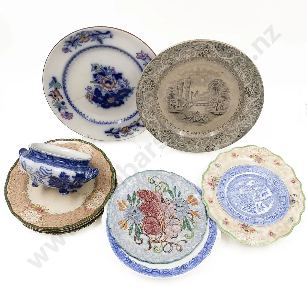 Qty of Assorted Fancy China Plates Including Small Tureen Image 1++