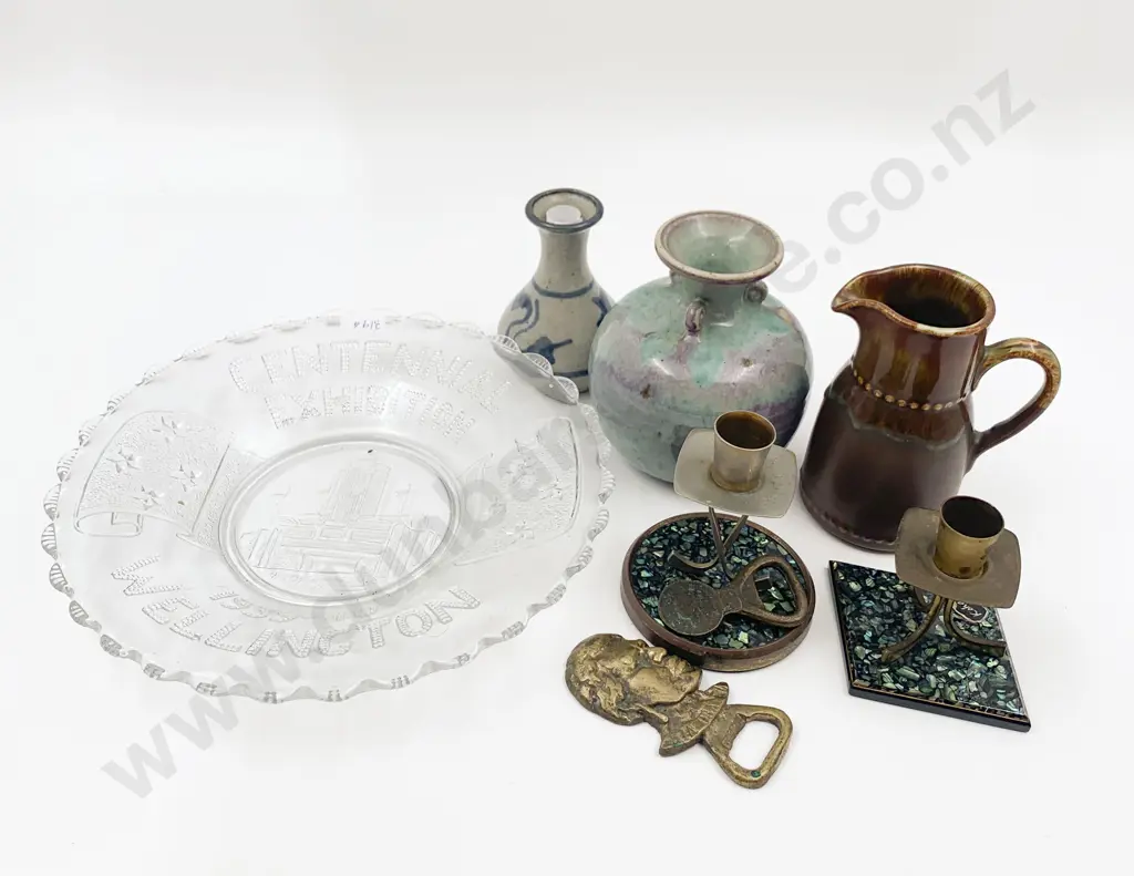 Small Qty of Assorted Kiwiana Including Bottle Openers and Paua Shell Candlesticks etc. Image 1++