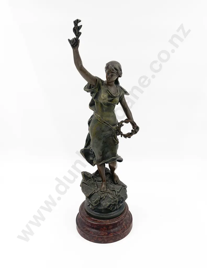 Spelter Figure of Lady Image 1++