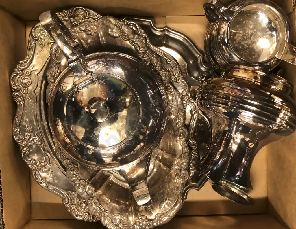 Box of Assorted S/P Including Four Piece Coffee Set Image 1++