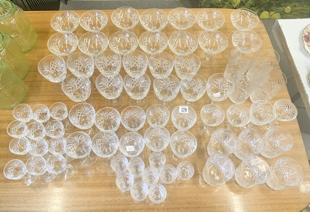 Large Suite of Assorted Stemmed Crystal and Tumblers (71) Image 1++