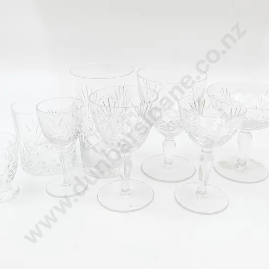 Large Suite of Assorted Stemmed Crystal and Tumblers (71)