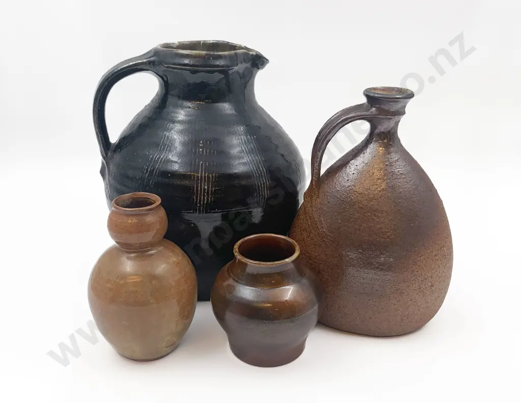 Four Pieces of Assorted Pottery Including Large Jug and Flagon Image 1++