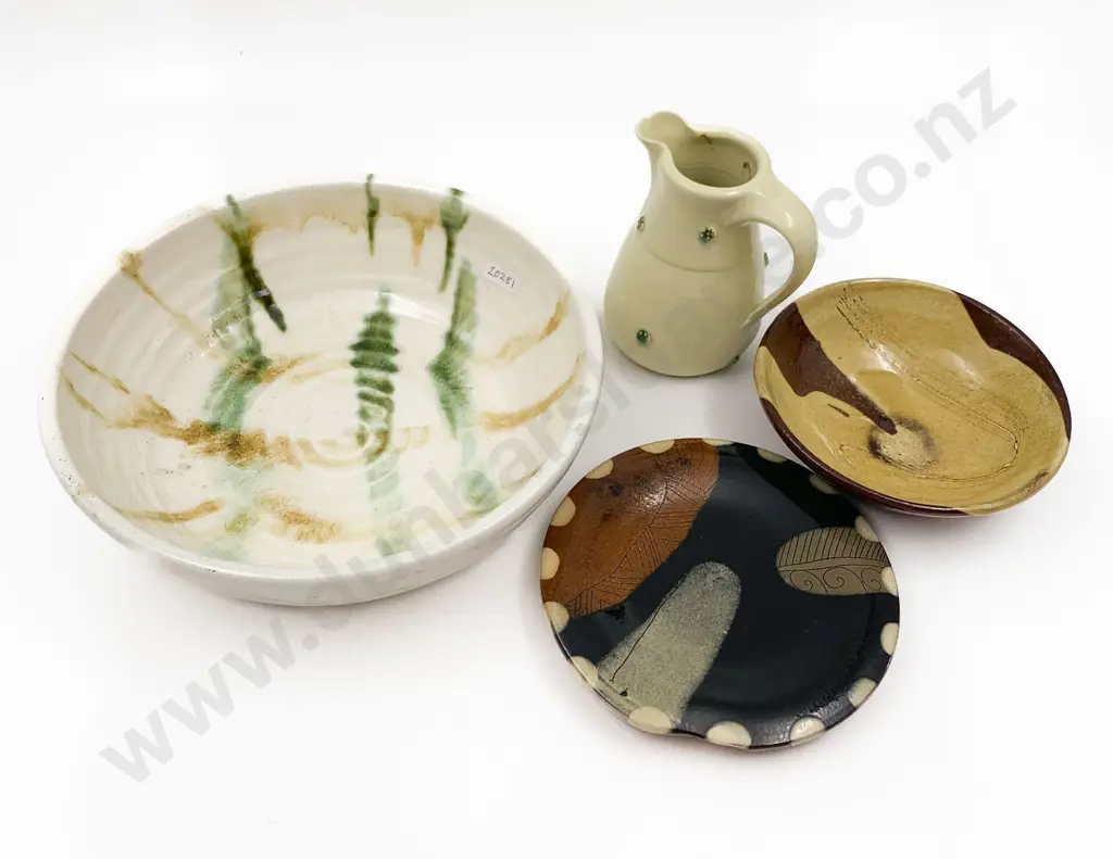 Four Pieces of Pottery including Steve Fulmer dish Image 1++