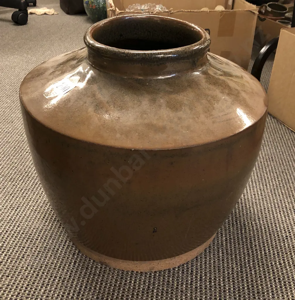 Large Glazed NZ Pottery Vase Image 1++